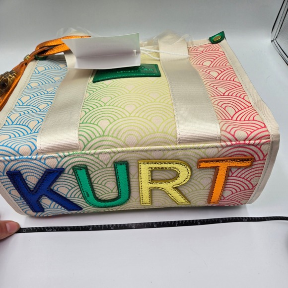 Kurt Geiger London Mini Kensington Tote Rainbow Wave‎ Top Handle Satchel - Picture 3 of 10